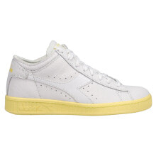 Купить женская спортивная обувь Diadora: Diadora Game Row Cut Sole Block Lace Up Womens White, Yellow Sneakers Casual Sh