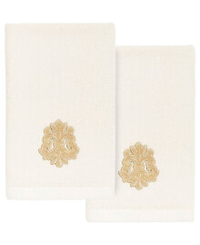 Linum Home textiles Turkish Cotton May Embellished Fingertip Towel Set, 2 Piece