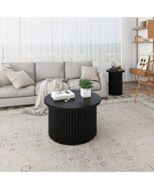 Simplie Fun modern Round Coffee Table Set of 2