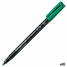 Постоянный маркер Staedtler Lumocolor 313-5 M Зеленый (10 штук)