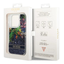 GUESS Guhcp14Llflsb iPhone 14 Pro 6.1 Flower Liquid phone case