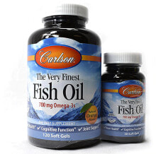Рыбий жир и Омега 3, 6, 9 Carlson The Very Finest Fish Oil- Omega-3s Natural Orange Омега 3 для здоровья сердца, мозга, зрения и суставов 700 мг 150 гелевых капсул
