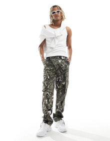 Купить мужские брюки Sixth June: Sixth June cargos trousers in khaki