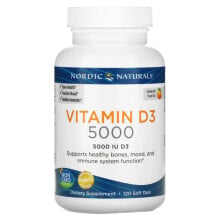 Витамин Д Nordic Naturals, Vitamin D3 5000, Orange, 5,000 IU, 120 Soft Gels