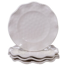 Certified International perlette Cream Melamine 4-Pc. Salad Plate Set