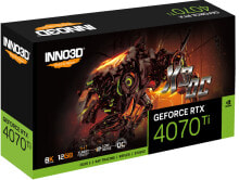Video cards inno3D Geforce RTX 4070 ti x3 oc - Geforce RTX 4070 Ti - 12 GB - GDDR6X - 192 bit - 7680 x 4320 pixels - PCI Express x16 4.0