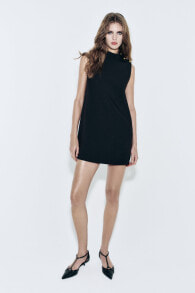 Zw collection short dress with buttons