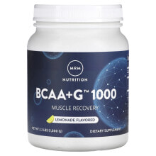 Аминокислоты MRM Nutrition, BCAA+G 1000, Lemonade, 2.2 lbs (1,000 g)