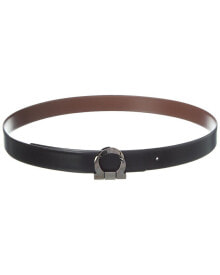 Купить мужские ремни и пояса Salvatore Ferragamo: Ferragamo Fixed Gancini Twist Leather Belt Men's