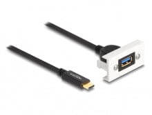 Easy 45 - 1 m - USB C - USB A - USB 3.2 Gen 2 (3.1 Gen 2) - 10000 Mbit/s - Black - White