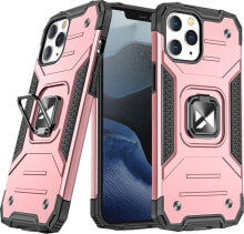 Wozinsky Wozinsky Ring Armor pancerne hybrydowe etui pokrowiec + magnetyczny uchwyt iPhone 13 różowy