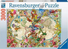 Ravensburger Puzzle 3000 elementów Flora i Fauna. Mapa Świata