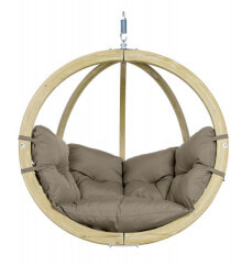 Amazonas AZ-2030812 - Hanging egg chair - With stand - Indoor/outdoor - Taupe - Polyester - 120 kg