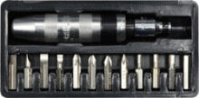 Оборудование для ремонта ударная отвертка VOREL 65123 + 12 бит, хромованадиевая сталь CrV