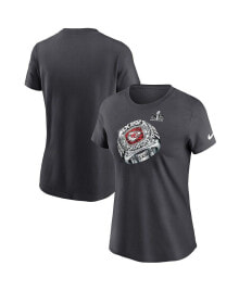 Nike women's Anthracite Kansas City Chiefs Four-Time Super Bowl Champions T-shirt