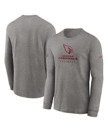 Nike men's Heather Gray Arizona Cardinals Sideline Performance Long Sleeve T-shirt