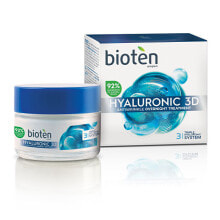 Увлажнение и питание кожи лица bioten Hyaluronic 3D Antiwrinkle Overnight Treatment Гиалуроновый ночной крем против морщин 50 мл