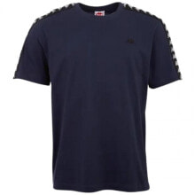 Мужские футболки Мужская спортивная футболка черная однотонная Kappa Janno T-shirt M 310002 19-4010