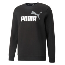 Puma Essential TwoTone Logo Crew Neck Sweatshirt Mens Black 58676261