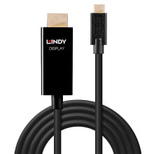 Lindy 43293 видео кабель адаптер 3 m USB Type-C HDMI Тип A (Стандарт) Черный