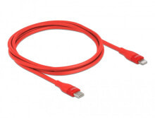 Delock 86634 - Red - USB C - Lightning - 1 m - Male - Male