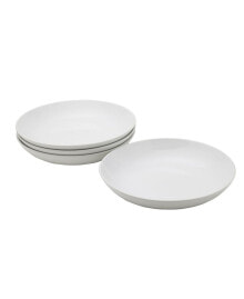 Fitz and Floyd everyday Whiteware Dinner Bowl 4 Piece Set