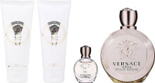 Versace Eros Pour Femme - Duftset (Eau de Parfum 100ml + Eau de Parfum Mini 5ml + Körperlotion 100ml + Duschgel 100ml)