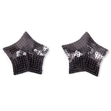 Стимулятор для сосков FETISH ADDICT Star Nipple Covers with Black Sequins