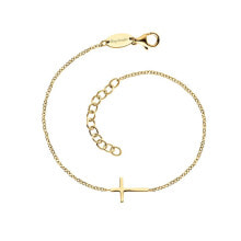 Браслет Engelsrufer Timeless gold-plated bracelet with cross ERB-LILCROSS-G