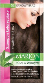 Оттеночные и камуфлирующие средства для волос marion Toning Shampoo 53 Coffee brown Тонирующий шампунь с алоэ и кератином, оттенок кофейный  40 мл