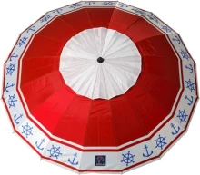 Beach parasol Red Ø 240 cm SPF50+ Anchor