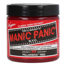 Краска для волос Manic Panic Tish & Snooky's Pillarbox Red Полуперманентная крем-краска для волос, оттенок красный 118 мл