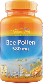 Прополис и пчелиное маточное молочко Thompson Bee Pollen Пчелиная пыльца 580 мг 100 капсул