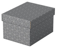 628281 - Storage box - Grey - Rectangular - Cardboard - Pattern - Indoor