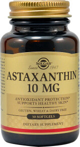 Антиоксиданты Solgar Astaxanthin Астаксантин 10 мг 30 гелевых капсулы