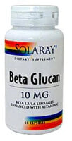 Бета-глюкан Solaray Beta Glucan Бета-глюкан 10 мг 60 капсул