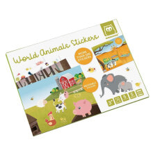 EUREKAKIDS Reusable sticker book - world animals stickers