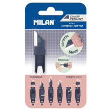 MILAN Blister Pack Ceramic Replacement Blade Stick Cutter