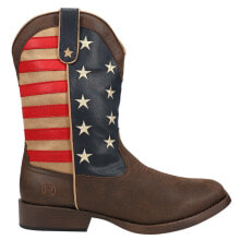 Купить мужские ботинки Roper: Roper American Patriotic Square Toe Cowboy Mens Blue, Brown, Red Casual Boots 0