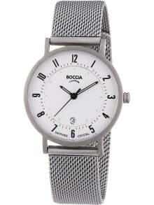 Женские наручные часы с серебряным браслетом Boccia 3296-02 ladies watch titanium 32mm 5ATM