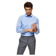 Мужские классические рубашки sELECTED Slim New Mark Long Sleeve Shirt