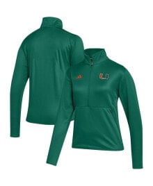 Худи женское Adidas Miami Hurricanes 2023 Set-зип AEROREADY полуреглан Green купить онлайн