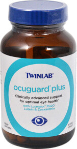 Витамины и БАДы для глаз Twinlab OcuGuard Plus -- Пищевая добавка для поддержания здоровья глаз с лютеином и зеаксантином--60 веганских капсул