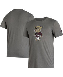 adidas men's Gray Mississippi State Bulldogs Basics Heritage Tri-Blend T-shirt