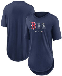 Nike women's Navy Boston Red Sox Authentic Collection Baseball Fashion Tri-Blend T-shirt