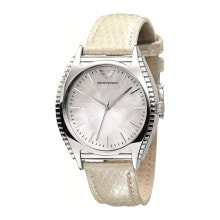 Женские наручные часы Женские наручные часы с бежевым кожаным ремешком Armani AR0766 ( 39 mm)