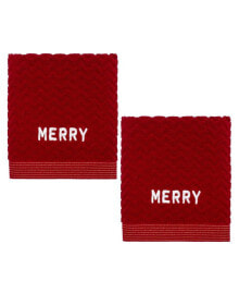 Nicole Miller merry 2-Pack Cotton Hand Towel Set, 28