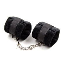 Наручники и фиксаторы для БДСМ Handcuffs with Velcro with Long Fur Black