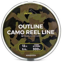 Рыболовная леска и шнуры aVID CARP Outline Camo Carpfishing Line 300 m