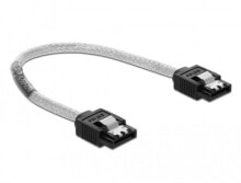 Компьютерные кабели и коннекторы deLOCK 85340 кабель SATA 0,2 m SATA 7-pin Черный, Прозрачный